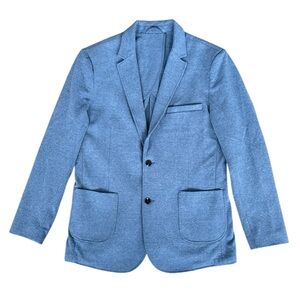 Artefact Knit Blazer Jacket Mens Size XL Heather Blue 2 Button Unstructured
